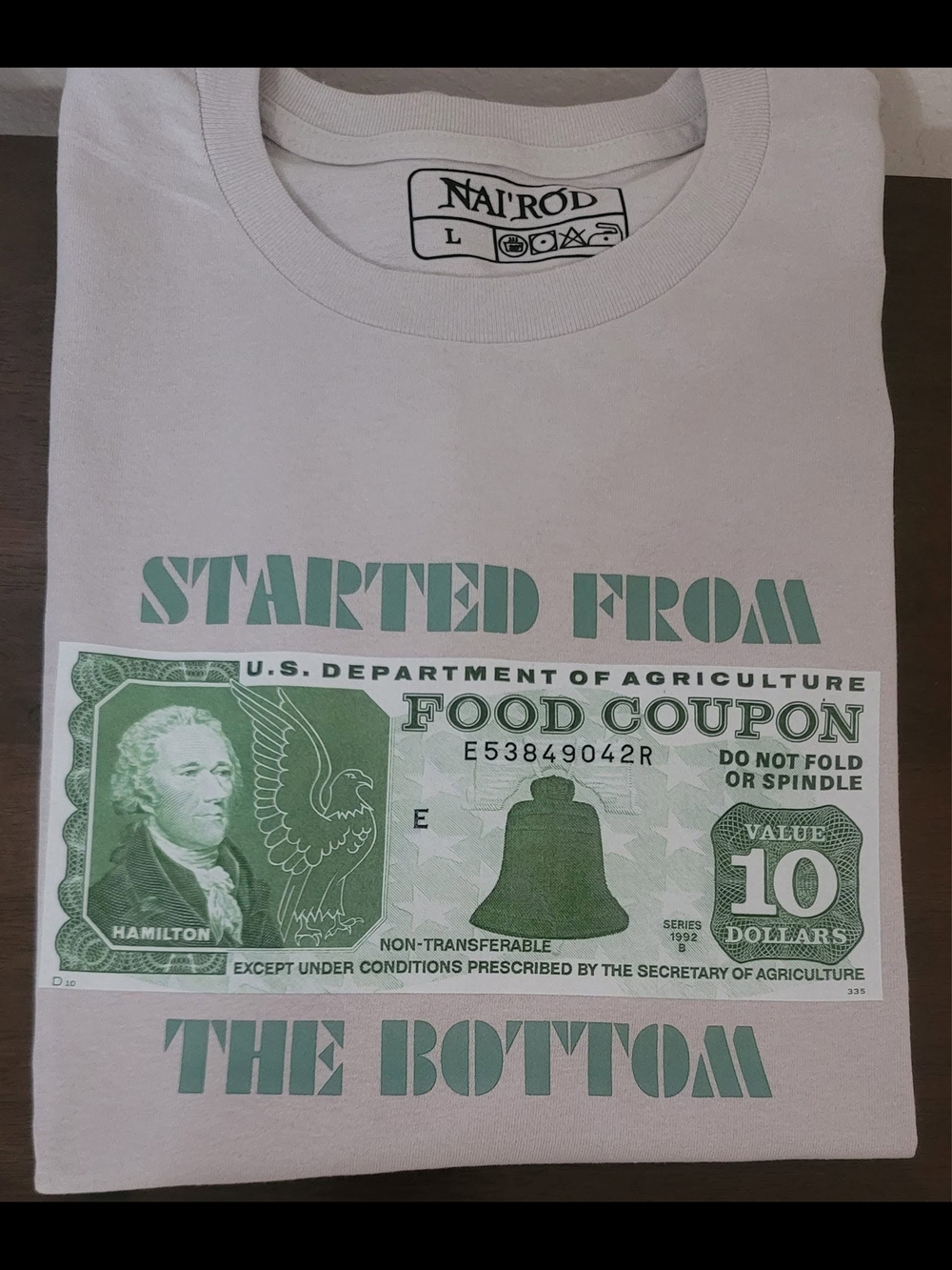 Men's White Graphic Tee - "Started From The Bottom"